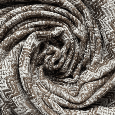 Wool & Cashmere Blend scarves - Zig Zag weaving